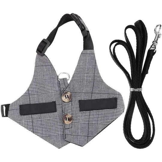 Modou - Soft Breathable Rabbit Harness with Leash, Rabbit Pet Small Animal Walking Harness Vest Lead Leash (m)