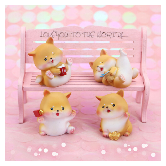 Cute Fortune Shiba Inu big dog car interior decorative car decoration cartoon baking cake decoration decorative decoration size is different