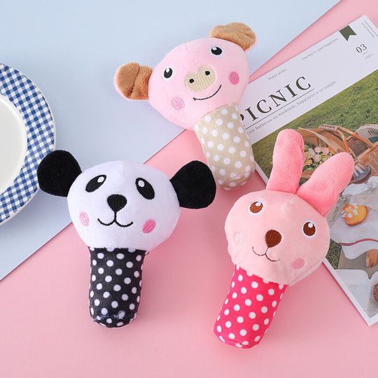 3 pcs pet products, multiple animal models, grinding teeth, teeth, bite resistant toys, dog plush vocal toys, 13*9cm