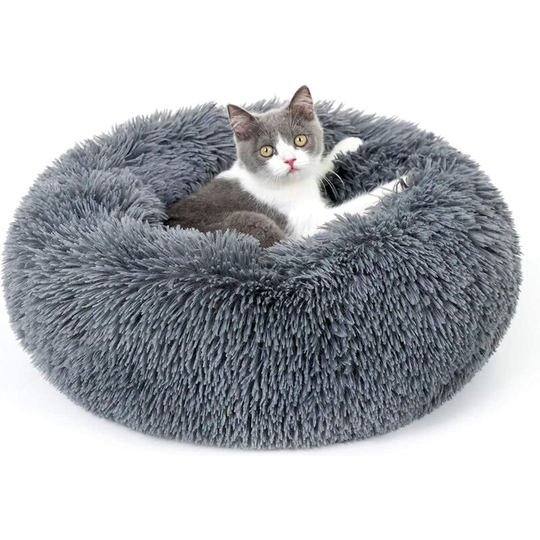 Monly - Cat Bed, Round Fluffy Dog Cat Cushion, Extra Soft and Comfortable, Washable Cat Bed, Anti Stress Dog Bed Sleeping Bed Ideal for Kitten