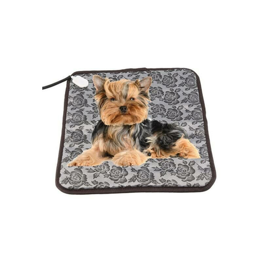 Pets Cat Heating Pad Dog Heating Mat, Heating Blanket Thermal Mat Ideal for Cat & Dog,Anti-bite Tube + Temperature Control Switch, 45 * 45, 1 Piece