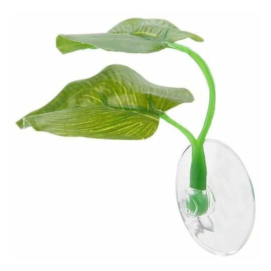 Künstliche Pflanze, Betta-Blatt, Hängematte, Fischablage, Überlaufbett, Aquarium, Blätter mit Saugnapf, grün, Aquarium-Zubehör