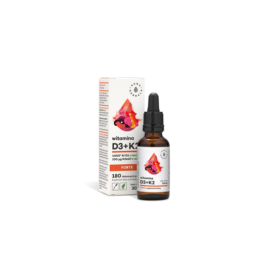 Aura Herbals Witamina D3 4000 IU + K2 100 μg Forte, krople, 30 ml