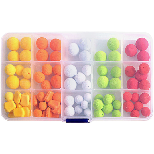 Carp Fishing Tackle Set Fishing Floating Sticks Locators Lure Rigging Tool Rubber Rings with Storage Box, Type 11 (95pcs set) - Type 11 (95pcs set)