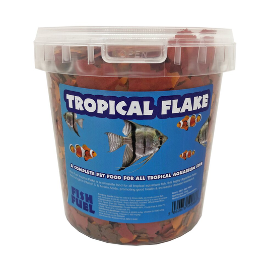 (x1) Fish Fuel Tropical Aquarium Fish Flake Food 1 Litre Bucket