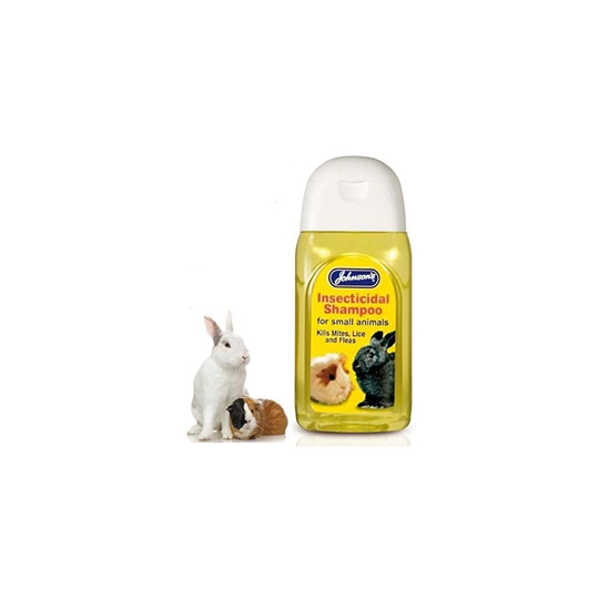 Johnson's Insecticidal Rabbit Ferret Guinea Pig Shampoo Kills Mites Lice Fleas 125ml