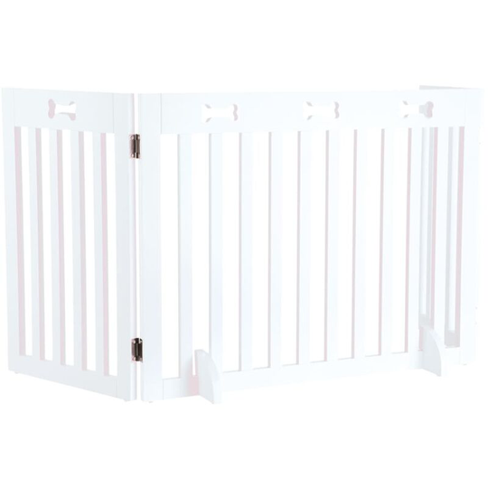 Dog Barrier 3-part MDF 82-124 cm White TRIXIE - White