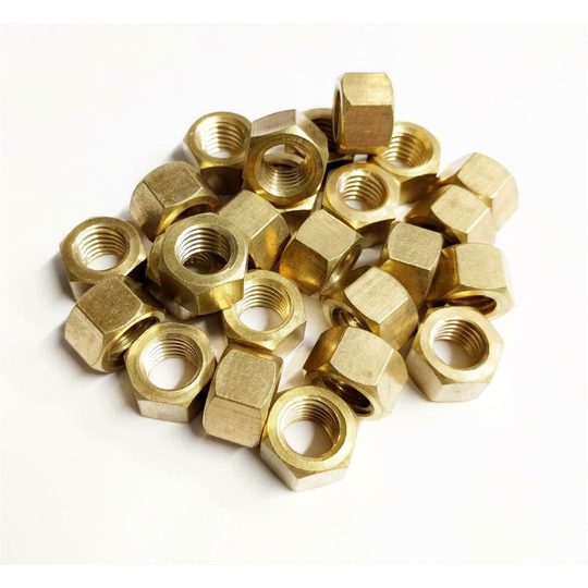 25 x Brass Imperial Exhaust Manifold Nut 3/8" UNF High Temperature Nuts