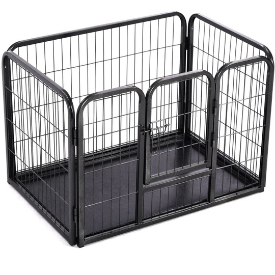 Puppy Playpen Steel 93x63x61cm - Hommoo