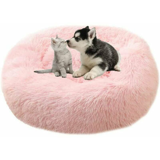Dog Bed Round Cat Bed Soft and Comfortable Pet Bed Cushion, Warm, Waterproof, Non-Slip and Washable Dog Cushion Suitable for Cats,Dogs Light Pink40