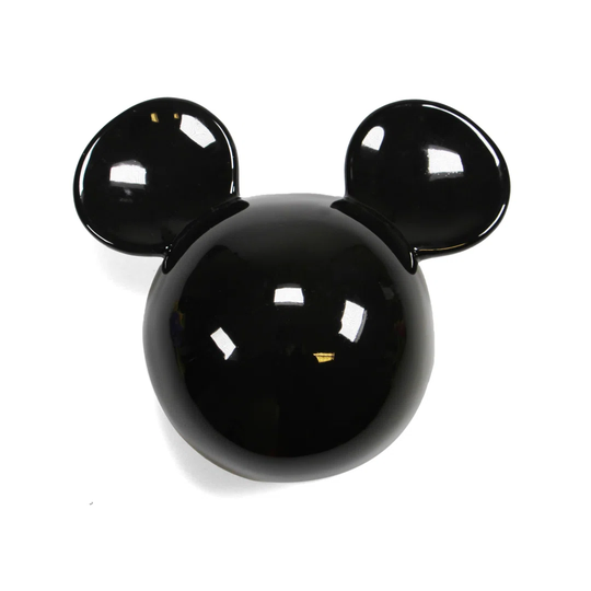Black 13.5Cm Ceramic Wall Vase