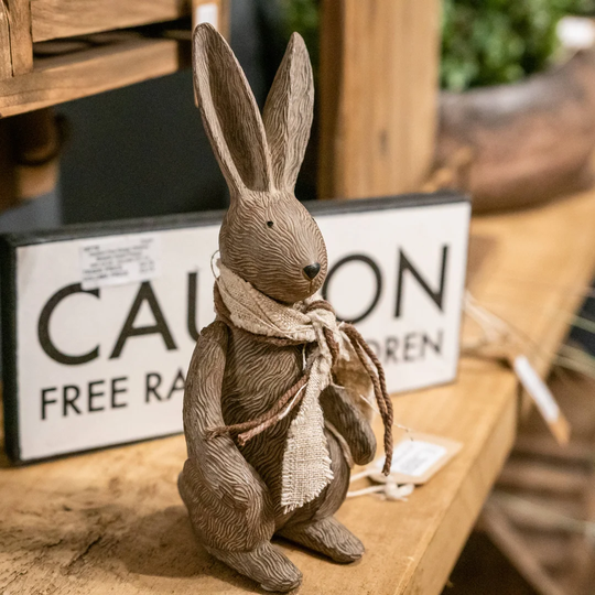 Winter Bunny Rabbit Figurine