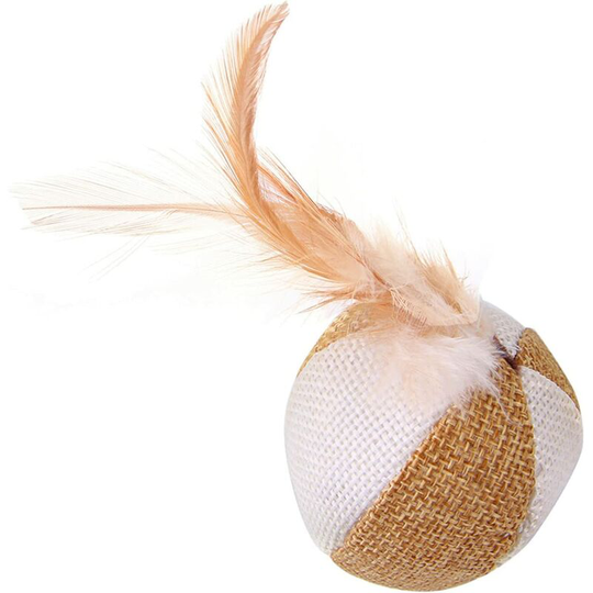 1 Piece Cat Toy Interactive Kitten Chew Toy with Portable Feather for Indoor