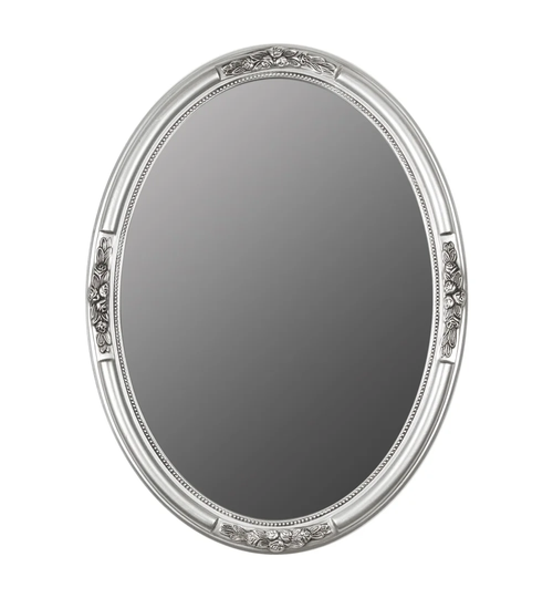 Oval Wood Framed Wall Mounted Accent Mirror