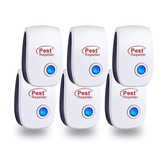 Aougo - Ultrasonic Insect Repeller, 6 Pack Mosquito Repeller, Electric Pest Repeller Indoor Mouse Repeller Ultrasonic Repeller for Insects,