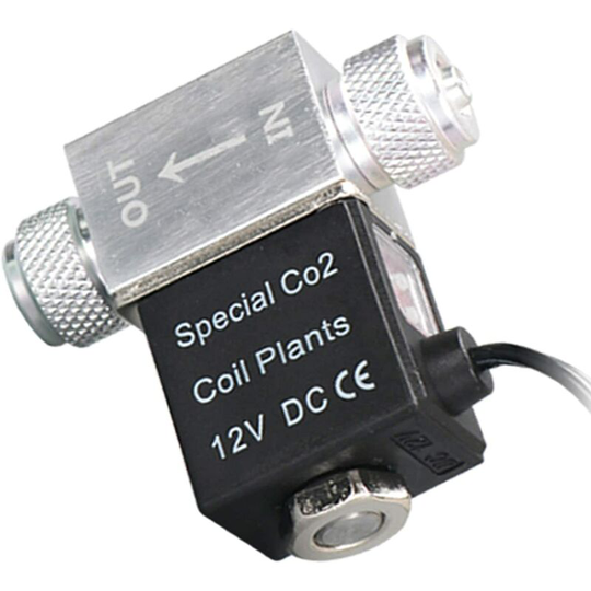 Tinor - Solenoid Valve for Aquarium CO2 System Regulator dc 12V Output Connect 4*6mm Tube or Bubble Counter Double Head Silent Low Temperature Version