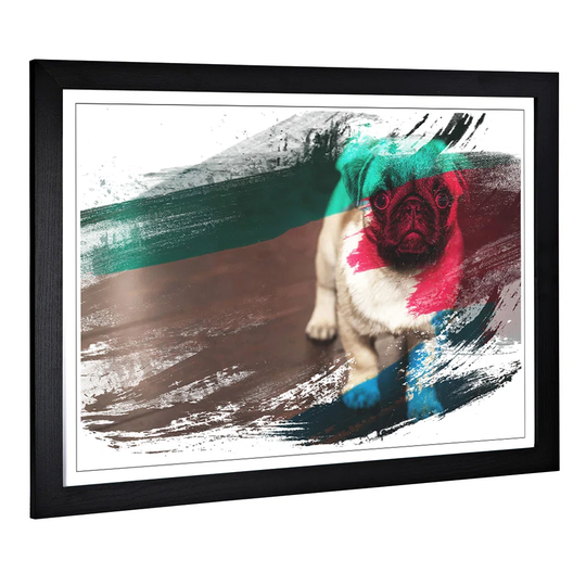 'Pug Puppy Dog' Framed Art Print
