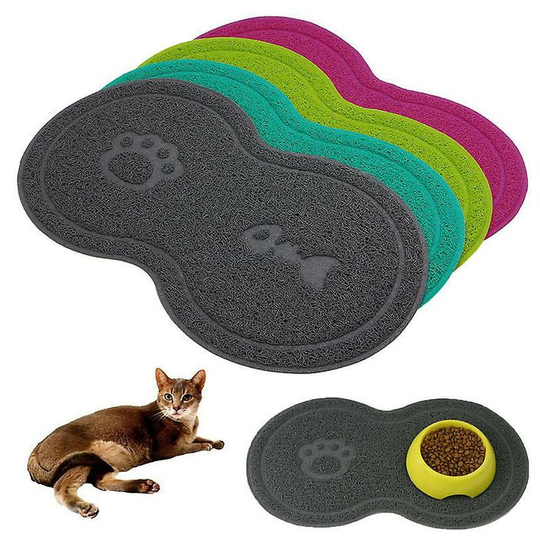 Waterproof Non-slip Cat Litter Box Mat Pet Pad Pet Cleaning Supplies Gray