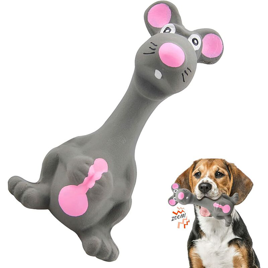 Barking Toys, Interactive Latex Toys, Dog Chew Toys, Soft Rubber Chew Toys for Small, Medium and Large Dogs (3 Pack Standing Mice)