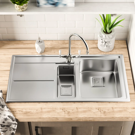 Arlington 98.5 x 50.8cm Kitchen Sink in Stainless Steel