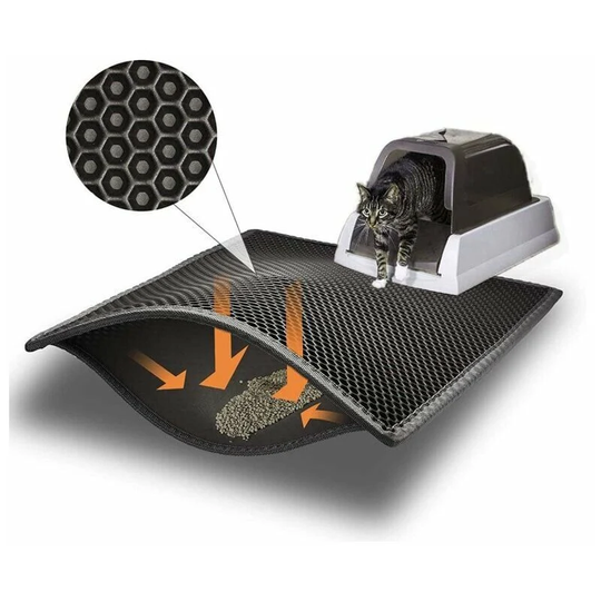 Pretty Honeycomb Cat Litter Box Cat Litter Mat Double Layer Litter Mat