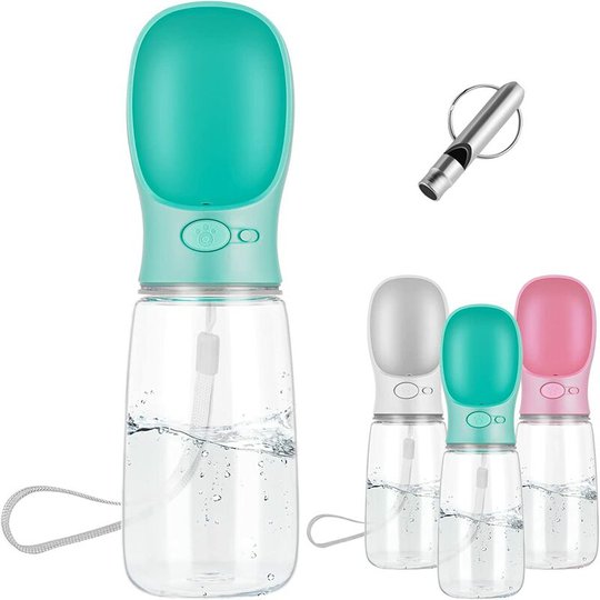 Dog Water Bottle, Portable Water Bottle for Dog, Puppy, Cat, Pet, Travel Water Drink Bottle - 350ml Blue