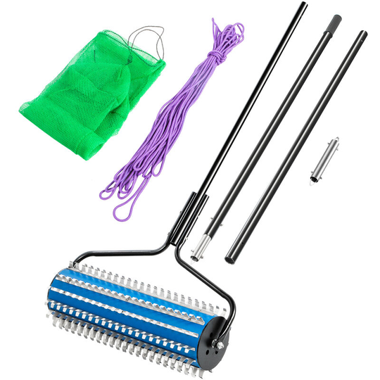 Vevor - Roller Weed Rake Lake Weed Cutter 12' Muck Rake Pond Aquaticweed Remover