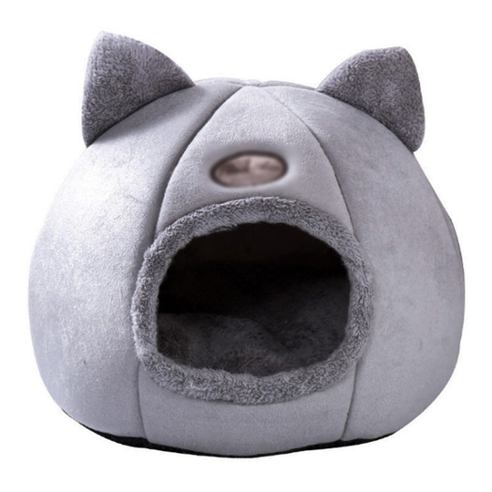 Warm Cat Bed Winter Soft Comfortable Pet Nest Indoor Semi-Enclosed Pet Sleeping Tent House