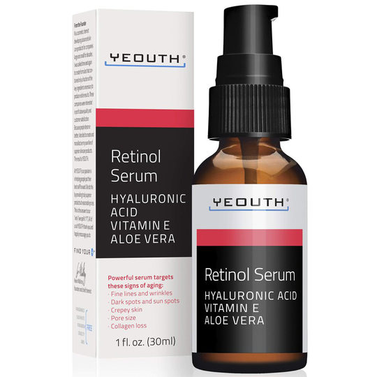 Retinol Serum 2.5% with Hyaluronic Acid, Aloe Vera, Vitamin E - Boost Collagen Production, Reduce Wrinkles, Fine Lines, Even Skin Tone, (Pack of 1)