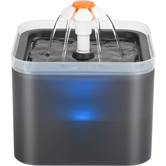 Heguyey - Cat Dog Drinking Fountain, Silent Cat Water Dispenser, Grey