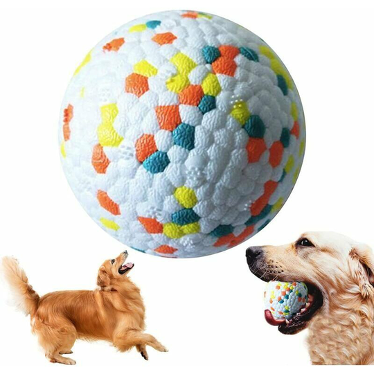 Dog Toy Ball, Indestructible Dog Ball, Dog Chew Toys, Dog Toys Ball for Small, Medium and Large Dogs (Red)
