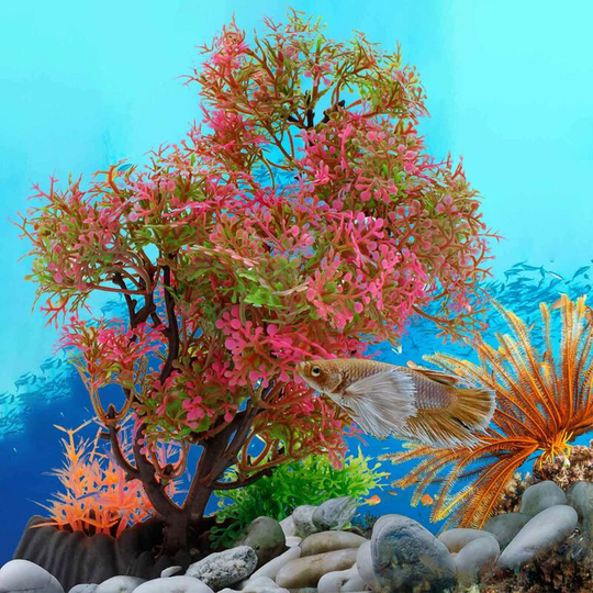 Artificial Aquarium Plant, Aquarium Decorations, with Thickened Base Simulation Hydroponic Plants, for Fish Tanks and Aquariums