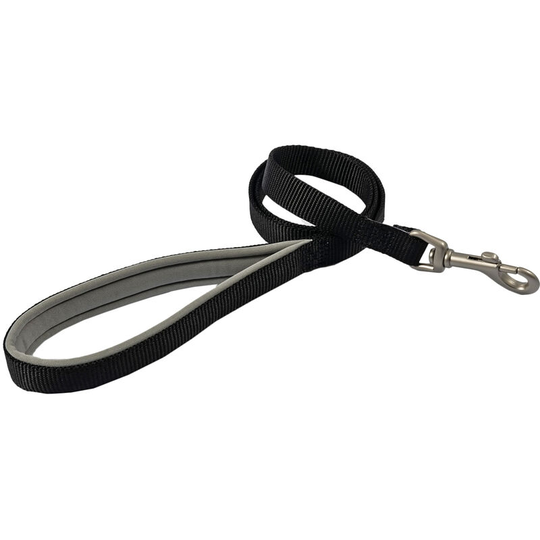 Viva Padded Dog Slip Lead (1m x 12mm) (Black) - Black - Ancol