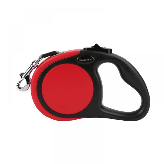 Tangle-Free, Heavy Duty Retractable Dog Lead for Up to 50 kg Dogs | 5 m Strong Nylon (rouge)