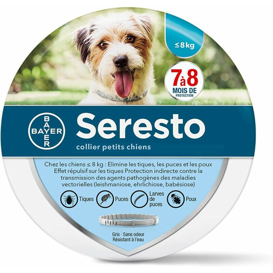 Dog - Fleu and Anti-Tick Necklace for Small Dogs - Less than 8kg