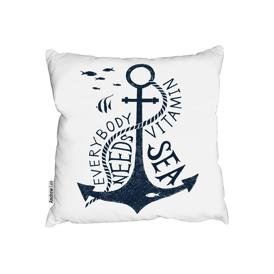 Everybody Needs Vitamin Sea Cushion with Filling