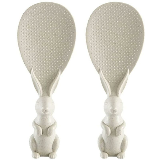 2 Pcs Creative Household Kitchen Tools,lovely Rabbit Shape Nonstick Beige Thsinde