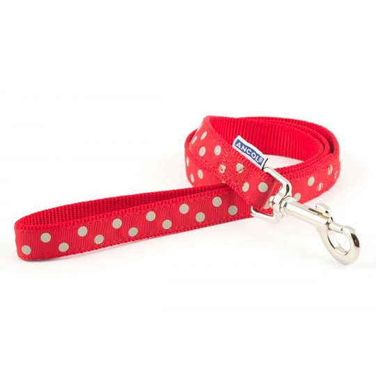 Ancol - Vintage Polka Dot Lead (19mm x 1m) (Red/White) - Red/White