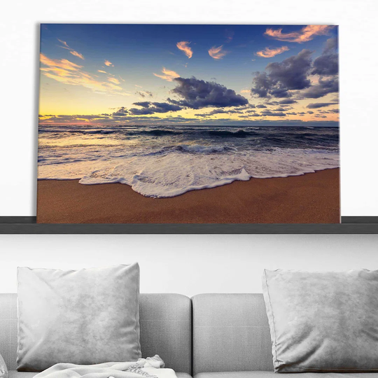 "Beautiful Cloudscape Over The Sea" Print On Canvas