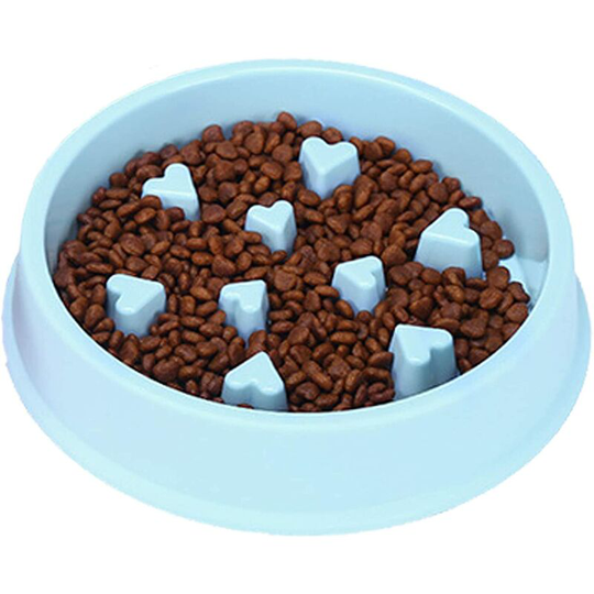 Dog Bowl - Interesting Interactive Bowl - Slow Feeder - For Small to Large Dogs - Blue