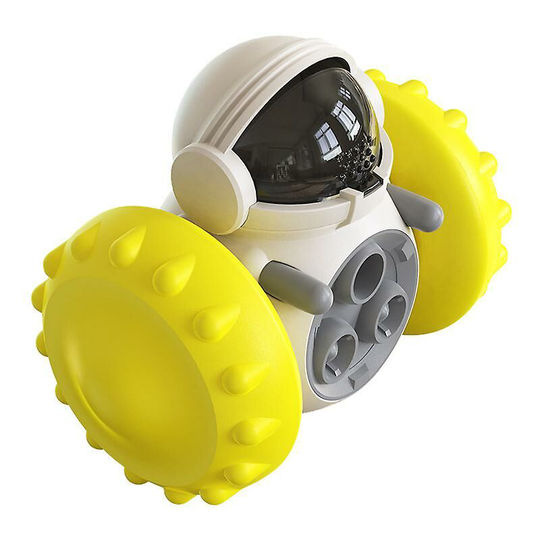 Interactive Dog Cat Treat Balls Puzzle Enrichment Toysfor Puppy, Small Medium Cats, Dogs - yellow
