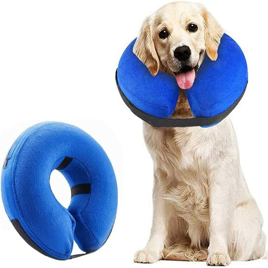 Dog Collar Inflatable Protective Dog Collar Protective Collar Adjustable Pet Collar Comfortable Protective Collar with Velcro Blue s
