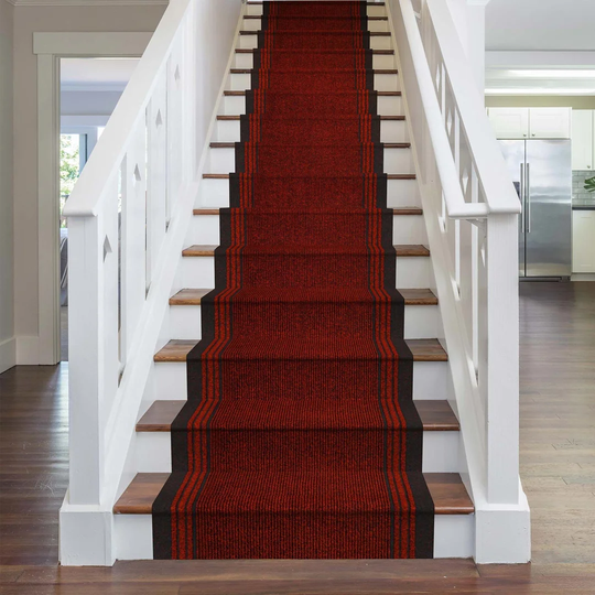 Abby Stair Looped Red Rug