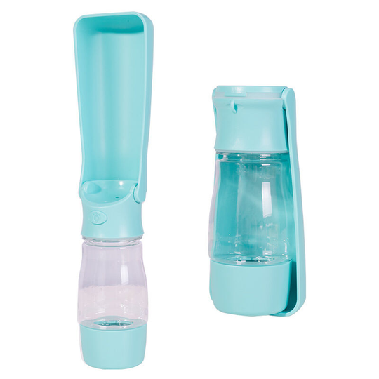 Travel Dog Water Bottle - Portable - Foldable - With Food Container - For Travel Hiking - Compact, Durable, Lightweight And Leak Proof