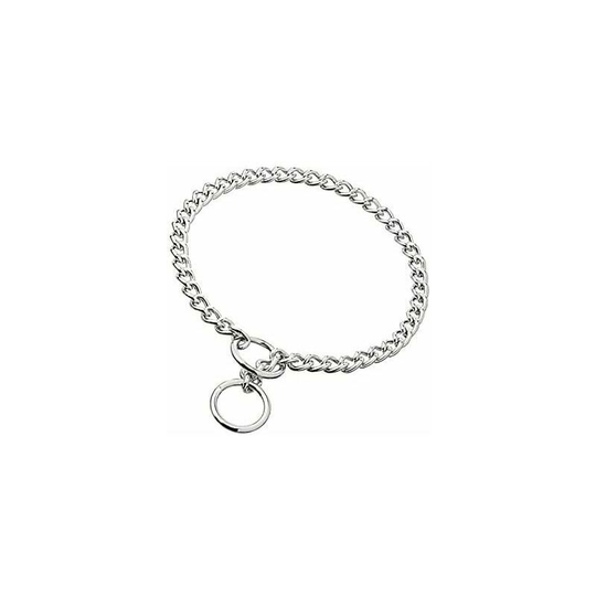 Stainless Steel Dog Collar with Metal Chain p Block Walking Pet Supplies for Small Medium Dogs