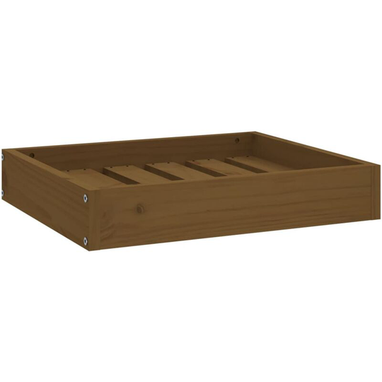 Dog Bed Honey Brown 51.5x44x9 cm Solid Wood Pine Vidaxl Brown