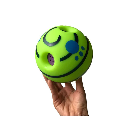 (green) Wobble Wag Giggle Ball Dog Play Training Pet Toy With Funny Sound