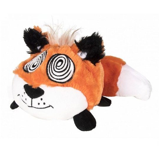 Fox Plush Dog Toy (One Size) (Black/White/Orange) - Black/White/Orange - Fofos