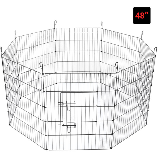 Green Bay - 8 Panel Pet Puppy Playpen Folding Dogs Cats Rabbits Run Cage 48'