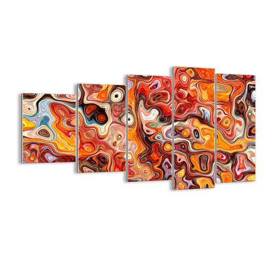 If the Nuts Melted in Honey - 5 Piece Unframed Graphic Art Print Set on Glass